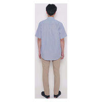 ボンマックス ユニセックスバンドカラーシャツ ネイビーストライプ SS BKB4506 1枚（直送品）