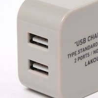 【LAKOLE/ラコレ】 USBポートA2口 アイボリー