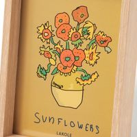 （世界の名作）フォトフレーム ひまわり LAKOLE/ラコレ