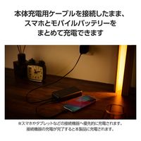 モバイルバッテリー 大容量 20000mAh USB-C×2 最大 20W 黒 DE-C52-20000BK エレコム 1個（直送品）