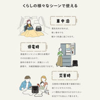 ポータブル電源 大容量 1229Wh リン酸鉄 バッテリー 急速充電 PD ブラック DE-PS1200PBK エレコム 1個（直送品）