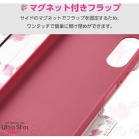 arrows We2 ケース レザー 手帳型 超軽量 薄型 花柄 ディープピンク PM-F241PLFUJPND エレコム 1個