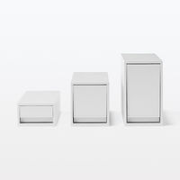 無印良品 再生ポリプロピレン入り 収納ストッカー 追加用 中 ホワイトグレー 約幅18×奥行40×高さ21cm 良品計画