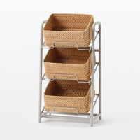 無印良品 スチールパイプ収納ラック ウォームグレー 幅45×奥行29×高さ79cm 良品計画