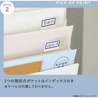 キングジム 冷蔵庫ピタッとファイル(郵便物整理タイプ)白 2951-W 1セット(1冊×2)