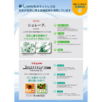 【軒先渡し】ルービックJP L-WAVE ハイブリッド ウォッシャブルシルキーファイバーマットレス ダブル LWWHB22-D 1枚（直送品）