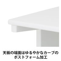 プラス スチールOAデスク フラットライン＋(プラス) 平机 引出無し メープル天板/ホワイト脚 幅2000×奥行700×高さ720ｍｍ 1台(3梱包)