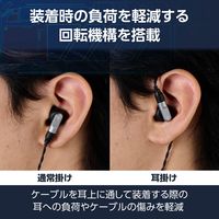 ゲーミングイヤホン 有線 3.5mm3極 リケーブル可 ネックバンド マイク付き ブラック HS-VE300MBK エレコム 1個（直送品）
