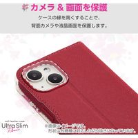 AQUOS wish4 ケース レザー 手帳型 超軽量 薄型 花柄 ディープピンク PM-S241PLFUJPND エレコム 1個