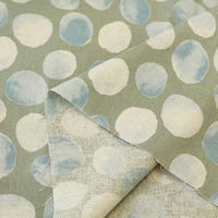 Modern Field モダンフィールド 綿麻プリント ドット プリント生地 ピーチ 巾約108cm×5mカット IBK99201-2C-（直送品）