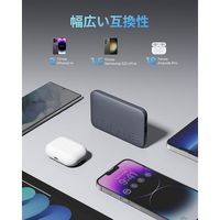 VOLTME モバイルバッテリー 10000mAh 22.5W給電 薄型 USB Type-C + USB-A ケーブル付属 1個