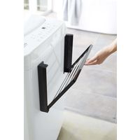 tower（タワー） 洗濯機横マグネット折り畳み棚 タワー ブラック 5097 1台 山崎実業