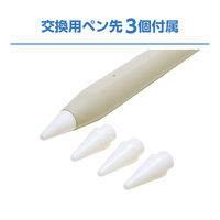 ナカバヤシ iPad専用タッチペン 高感度タイプ 傾きセンサー搭載 ホワイト STP-A02/WH 1本