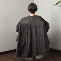 SEVEN BEAUTY (セブンビューティー) N防水 袖付きカラークロス ブラック 41700 1枚（直送品）