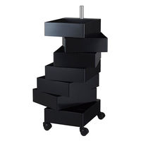 SEVEN BEAUTY (セブンビューティー) 回転スライスワゴン 7段 ブラック 43881 1台（直送品）