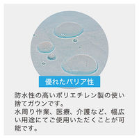 フィフティ・ヴィジョナリー プラスチックエプロン(ブルー) FV-EZ-00060 1セット(1箱(80枚)×24)