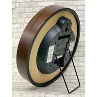 さんてる レトロ電波時計 メモリー 置き掛け兼用 直径285×奥行64mm アンティークブラウン SR27_A 1個（直送品）