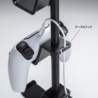 サンワサプライ  クランプ付きゲームコントローラースタンド（ヘッドフォンホルダー付・ブラック） JY-STN2BK（直送品）