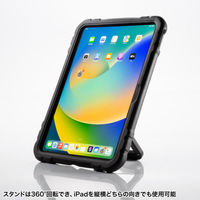 サンワサプライ 第10世代iPad 10.9インチ用衝撃吸収ケース(ブラック) PDA-IPAD1905BK2 1個（直送品）
