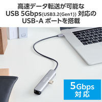 ドッキングステーション タイプC ハブ 4in1 HDMI LAN USB-A USBハブ DST-C29SV エレコム 1個（直送品）