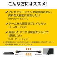 HDMI ケーブル 2m プレミアムハイスピード 4K 60Hz ブラック CAC-HDP20BK2 エレコム 1個