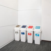 テラモト エコ分別カラーペールW45 蓋のみ 赤 オープン もえるゴミ 45L DS1946122 1個