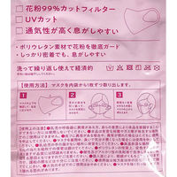 日翔 ピタッとフィットマスク 男女兼用サイズ ピンク 洗って繰り返し使える 1セット（5枚入(個包装)×200個）（直送品）
