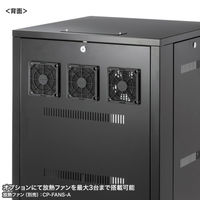 サンワサプライ 19インチラック(24U) 幅600×奥行600×高さ1300mm ブラック CP-SVNA2460BK 1台（直送品）