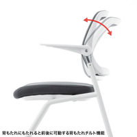 サンワサプライ 平行スタッキングミーティングチェア 幅595×奥行585×高さ840mm グレー SNC-ST10GY 1セット(2脚入)（直送品）