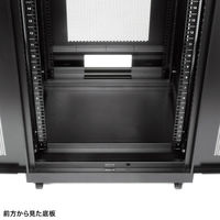 サンワサプライ 19インチラック メッシュ(18U) 幅600×奥行600×高さ1030mm ブラック CP-SVNA1860MBK 1台（直送品）