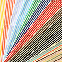 日本紐釦 ストライプ柄 スケア プリント生地 水色×白 HS1282-4-6M 1カット(110cm×6m)（直送品）