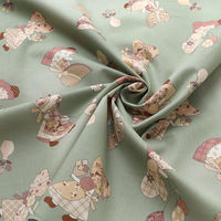 スーちゃんコレクション Sunbonnet Sue プリント生地 グリーン 巾約110cm×5mカット NCM22000-2D-5M（直送品）