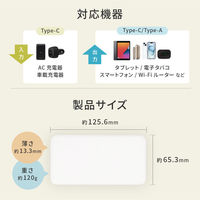 オウルテック 薄型モバイルバッテリー 5000mAh 厚さ13.3mm 15W出力 OWL-LPB5013-WH 1個