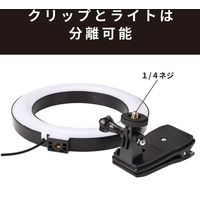 エツミ VLOG LEDクリップライト360° 6インチ VE-2310 1個