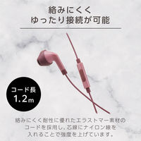 イヤホン 有線 マイク付き 4極 L型プラグ セミオープン型 ILMF ピンク EHP-F13IMPN-IL エレコム 1個