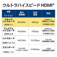 HDMI2.1ケーブル ウルトラハイスピード 2m 8K 60Hz 4K 120Hz 黒 GM-HD21E20BK エレコム 1個
