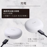 ワイヤレスイヤホン ブルートゥース イヤホン タッチセンサー ILMF ホワイト LBT-TWS17EWH-IL エレコム 1個