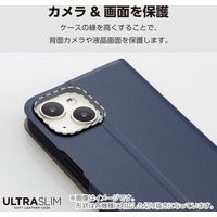 Google Pixel 8a ケース レザー 手帳型 超軽量 ネイビー PM-P241PLFUNV エレコム 1個