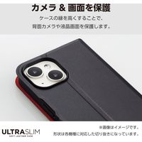 motorola moto g24 ケース レザー 手帳型 衝撃吸収 超軽量 ブラック PM-R241PLFUBK エレコム 1個