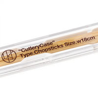 【LAKOLE/ラコレ】 家紋風ロゴランチ箸&ケース チャコール