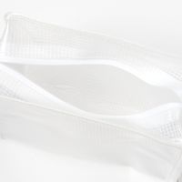 （SPA&TRAVEL）スクエアポーチ クリア×チャコール LAKOLE/ラコレ