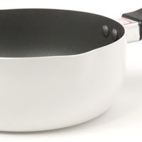 フッ素加工IH平鍋（18cm）アイボリー LAKOLE/ラコレ