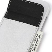 ポケット付きPUレザーiPhoneケース （iPhone13/14） シルバー LAKOLE/ラコレ