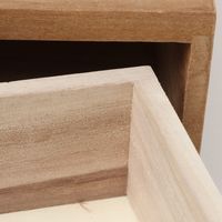 スタッキングウッドストレージボックス（M） ブラック LAKOLE/ラコレ