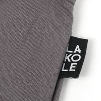 【LAKOLE/ラコレ】 コットンエコバッグ（M） チャコール