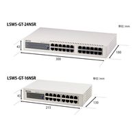 バッファロー スイッチングハブ 金属筺体 電源内蔵 24ポート Giga LSW5-GT-24NSR 1個（直送品）