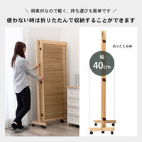 【軒先渡し】萩原 ルーバーパーテーション 3連 ホワイトウォッシュ MS-8113WS 1台（直送品）