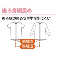 ケアファッション ラン型ワンタッチシャツ(2枚組) 綿100% 抗菌防臭 婦人用 LV M 9794821 1組（直送品）