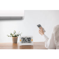 CITIZEN（シチズン）新環境目安表示付　高精度デジタル温湿度計　幅186×奥行53×高さ132mm　白　1個