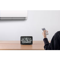 CITIZEN（シチズン）新環境目安表示付　高精度デジタル温湿度計　幅186×奥行53×高さ132mm　黒　1個